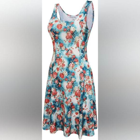 NWT Tam Ware Sleeveless Floral Fit and Flare Dress XXL - Picture 2 of 11